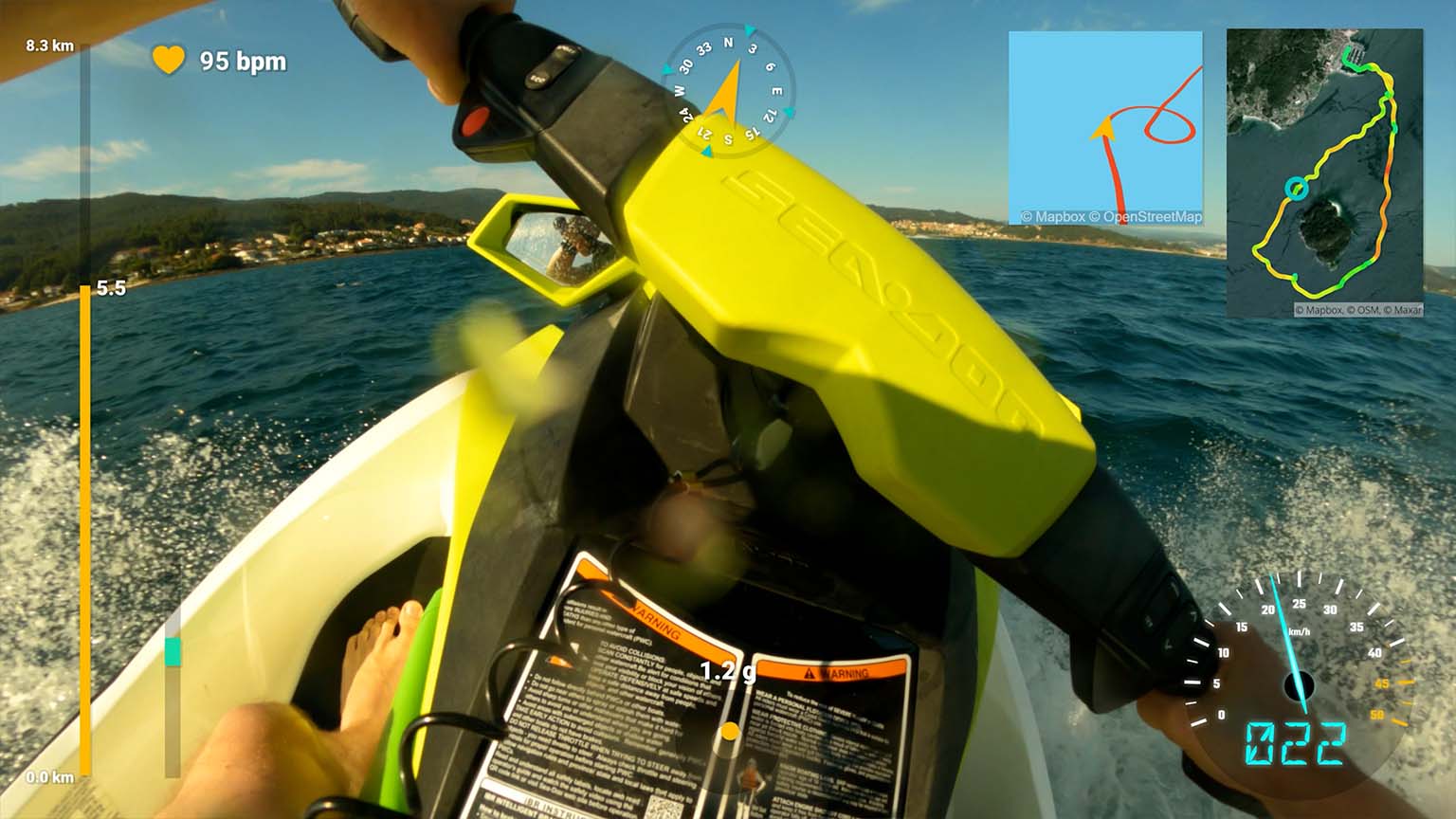 boat jetski video dashboard