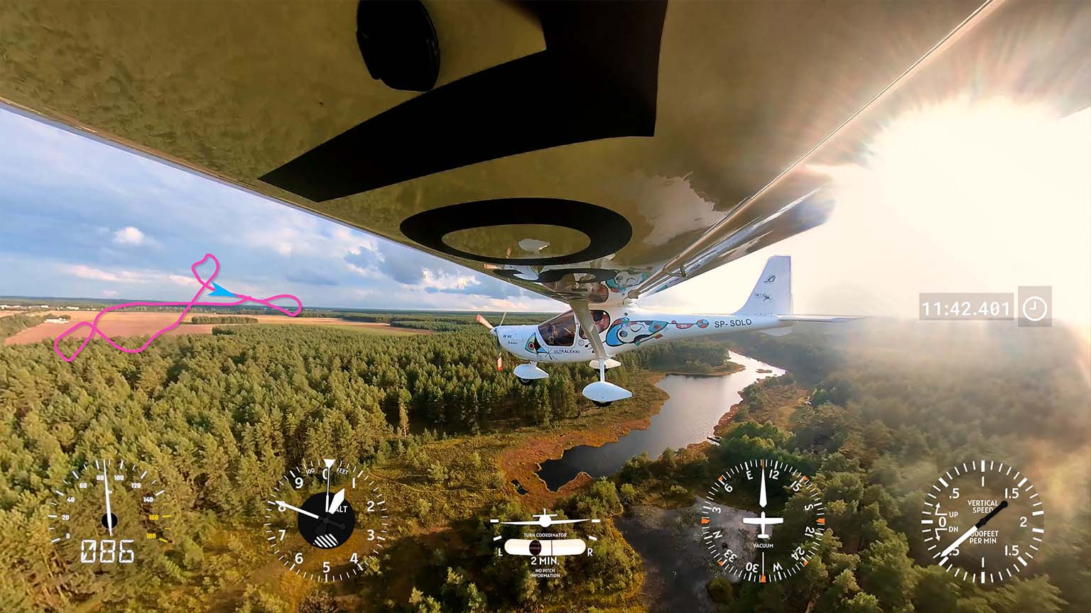flight log heads up display