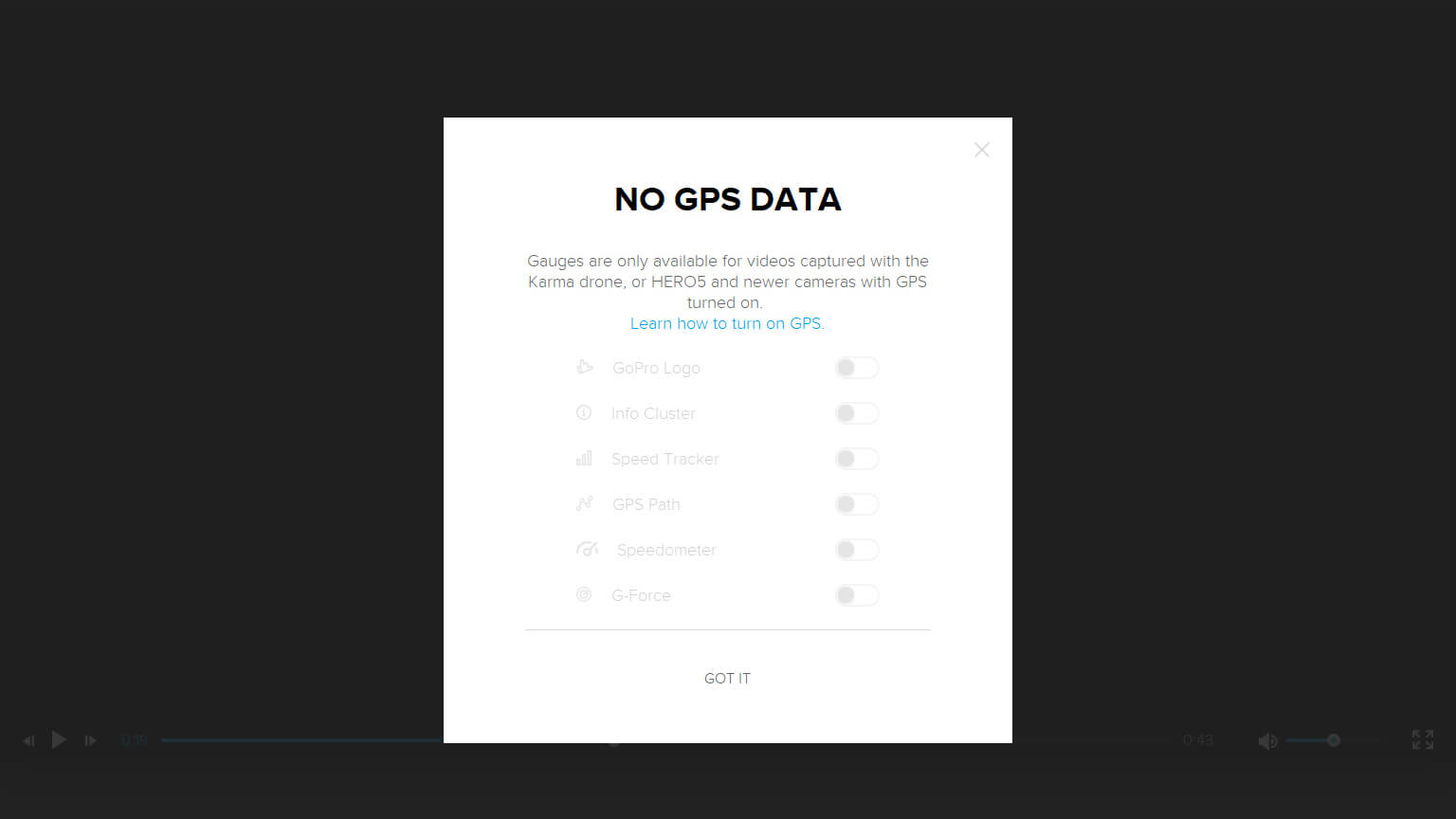 gopro quik no gps data